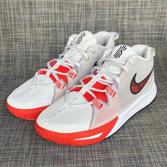 Nike Kyrie Flytrap 6 Basketball Sneakers in Wolf Grey/Red/Black Youth size 6.5 - Picture 5 of 13